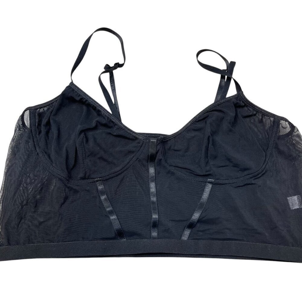 Mesh Longline Bralette Sheer Wireless Pullover Sexy Stretchy Womens Plus Size 4X